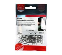 TIMCO Polymer Headed Pins A4 Stainless Steel White - 25mm
