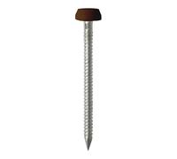 Timco PP30BR Polymer Headed Pins - A4 Stainless Steel - Mahogany 30Mm Box 250
