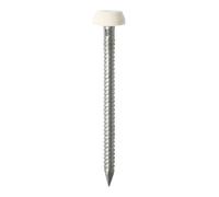 Timco PP30W Polymer Headed Pins - A4 Stainless Steel - White 30Mm Box 250