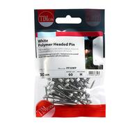 TIMCO Polymer Headed Pins A4 Stainless Steel White - 30mm