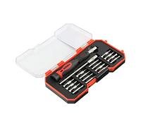 TIMCO Precision Screwdriver Bit Set - Precision Screwdriver with Interchangeable Driver Bits - 18 Pieces - Ideal for Installing and Removing Electrical Components,Silver