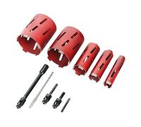 TIMCO Premium Dry Diamond Core Drill Kit - 5pcs - Selection of 5 premium grade diamond core drills for fast drilling into masonry, bricks and blocks