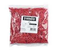 Timco Premium Plastic Plugs - Red - Bag of 1000 RPLUGPREM