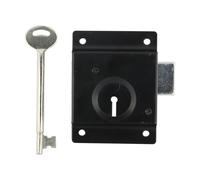 Timco Press Lock With Extra Long Keys - Epoxy Black Bag 1 PL3LKB