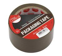 Timco PTB Packaging Tape - Brown 50M X 48Mm Roll Pack 3