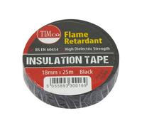 Timco Pvc Insulation Tape Black - 25M X 18mm