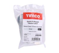 Timco Quick Fit Round Tubular Latch - Nickel Bag 1 200268