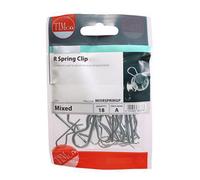 Timco R Spring Clips - Bzp Mixed Pack 18