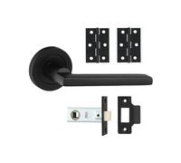 Timco Radmore Lever On Rose Door Pack - Matt Black (Size Mixed - 1 Each) Timco Black