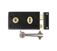 Timco Rim Sash Lock Inward And Outward Keep Black - 143 X 83mm