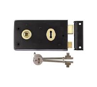Timco - Rim Sash Lock - Inward and Outward Keep - Black (Size 143 x 83mm - 1 Each)