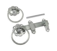 Timco Ring Gate Latch - Plain - Hot Dipped Galvanised (Size 6" - 1 Each) in Silver Timco Silver