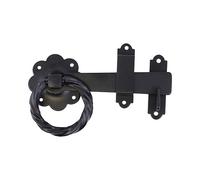 Timco Ring Gate Latch - Twisted - Black (Size 6" - 1 Each) Timco Black