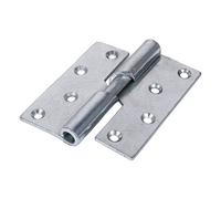 Timco Rising Butt Hinges Left Hand Steel Silver - 100 X 86