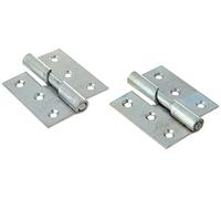 TIMCO Rising Butt Hinges Left Hand Steel Silver - 75 x 72