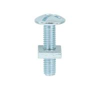 Timco Roofing Bolts & Square Nuts Silver - M6 X 25