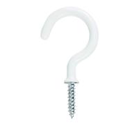 TIMco Round Cup Hook 38mm White (Bag of 4)