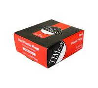 Timco RPLUG Plastic Plugs - Red 30Mm Box 100