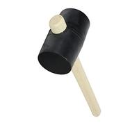 TIMCO Rubber Mallet, Solid Black Rubber Ash Wood Handle Mallet - 32oz