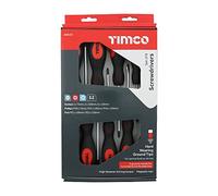 TIMCO Screwdriver Set - Assorted Sizes - 8 Screwdrivers - Ergonomic Handles for an Extra Soft Grip - Magnetic Tips to Assist with Easy Installation - S2 Hardened Carbon Steel, Silver