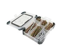 Timco Screws, Plug & Drill Bit Gold Mixed Tray - 91Pcs