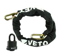 TIMCO Security Chain & Weatherproof Padlock 8mm x 1m - 3 Keys Included