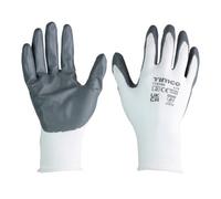 Timco - Secure Grip Gloves - Smooth Nitrile Foam Coated Polyester - Multi Pack (Size Large - 12 Pieces)