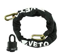 TIMCO Security Chain & Weatherproof Padlock 8mm x 1m - 3 Keys Included