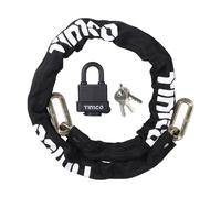 Timco Security Chain & Weatherproof Padlock (Size 8mm x 1m - 2 Pieces) in Black Timco Black