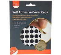 TIMCO Self-Adhesive Cover Caps - Black - 13mm