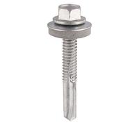 Timco Self-Drilling Heavy Section A2 Stainless Steel Bi-Metal Drill Screw With Epdm Washer - 5.5 X 55 (100Pcs)