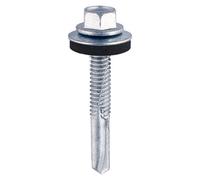 Timco Self-Drilling Heavy Section Silver Drill Screw With Epdm Washer - 5.5 X 55