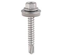 Timco Self-Drilling Light Section Drill Screw Exterior Silver With Epdm Washer - 5.5 X 19