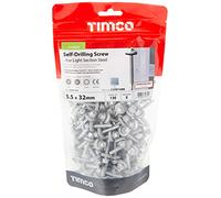TIMCO Self-Drilling Light Section Screws Exterior Silver with EPDM Washer - 5.5 x 32