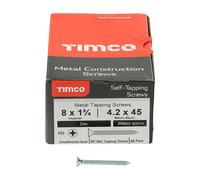 Timco Self-Tapping Screws - Pz - Countersunk - Zinc Box 200 08134CCAZS