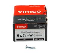 Timco Self-Tapping Screws - Pz - Pan - Zinc Box 200 00658CPAZS