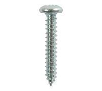 Timco Self-Tapping Screws - PZ - Pan - Zinc (Size 8 x 3/8 - 16 Pieces) in Silver Timco Silver