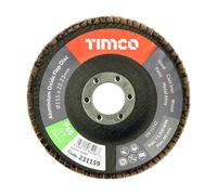 Timco Set Of Flap Discs - Aluminium Oxide - Type 29 Conical - 40 Grit Pack 10 231754