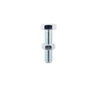 Timco Set Screws DIN933 Grade 8.8 & Hex Nut DIN934 Silver - M6 x 50 (70 Pack)