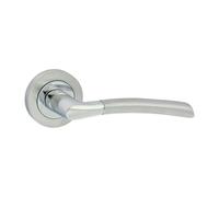 Timco Shavington Lever On Rose Handles - Polished & Satin Chrome Blister Pack 1 200006
