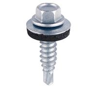 Timco Sheet Steel Stitching Screws Exterior Silver With Epdm Washer - 6.3 X 22