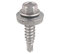 Timco Sheet Steel Stitching Screws Exterior Silver With Epdm Washer - 6.3 X 25