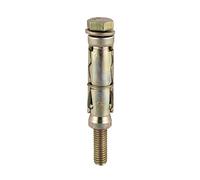 TIMCO Shield Anchor Loose Bolts - M12:60L (M12 x 140) - Yellow - Pack of 2 - Ideal for Fixing Through The Fixture Once The Shield has Been Installed into Substrate.