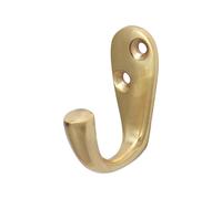 Timco Single Robe Hook - Polished Brass TIMpac 1 200064P