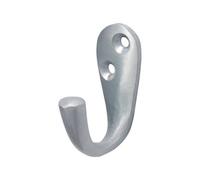 Timco - Single Robe Hook - Satin Chrome (Size 44 X 18mm - 1 Each)