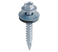 Timco - Slash Point Screws - Hex - for Timber - Zinc - with EPDM Washer (Size 6.3 x 100-100 Pieces)