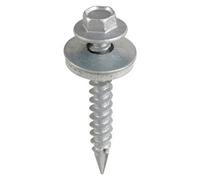 Timco Slash Point Sheet Metal To Timber Drill Screw Exterior Silver With Epdm Washer - 6.3 X 125