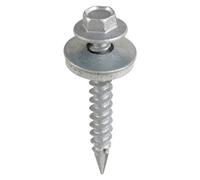 Timco Slash Point Sheet Metal To Timber Drill Screw Exterior Silver With Epdm Washer - 6.3 X 45