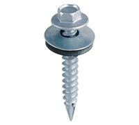Timco Slash Point Sheet Metal To Timber Drill Screw Silver With Epdm Washer - 6.3 X 80