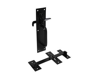 Timco SLMBBTaurus Suffolk Latch - Medium Duty - Black - 205 x 45mm